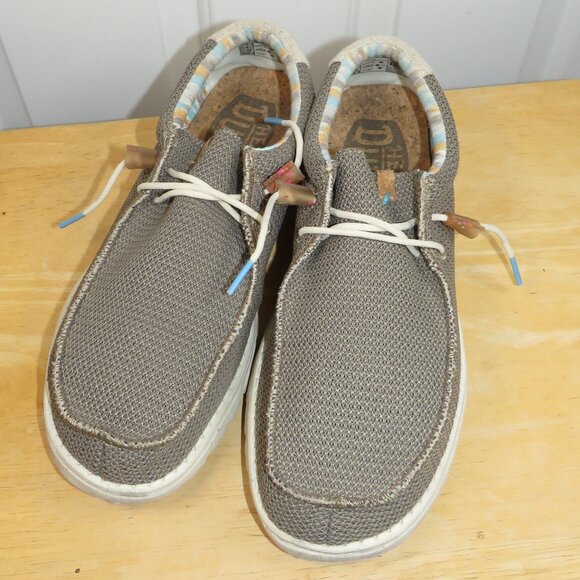 Hey Dude Men's Wally Stretch Knit Walnut Brown Shoes Men's Size 12 - Picture 3 of 7